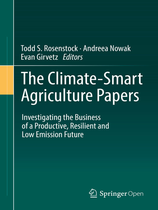 Title details for The Climate-Smart Agriculture Papers by Todd S. Rosenstock - Available